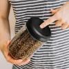 image:imageFellow Atmos Vacuum Coffee Canister amp Food Storage Container Bundle  Airtight Coffee and Food Storage Containers  04 L and 12 L  Clear Glass
