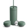 image:imageFellow 16 oz Carter Bundle 3 in 1 Travel Mug with SlideLock Move amp Cold Lids with Straw  ToGo Coffee Tumbler Ceramic Interior amp VacuumInsulated Stainless Steel  Coffee CupsMatte WhiteSmoke Green