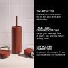 image:imageFellow 16 oz Carter Bundle 3 in 1 Travel Mug with SlideLock Move amp Cold Lids with Straw  ToGo Coffee Tumbler Ceramic Interior amp VacuumInsulated Stainless Steel  Coffee CupsMatte WhiteSienna