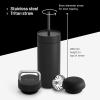 image:imageFellow 16 oz Carter Bundle 3 in 1 Travel Mug with SlideLock Move amp Cold Lids with Straw  ToGo Coffee Tumbler Ceramic Interior amp VacuumInsulated Stainless Steel  Coffee CupsMatte WhiteMatte Black