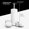 image:imageFellow 16 oz Carter Bundle 3 in 1 Travel Mug with SlideLock Move amp Cold Lids with Straw  ToGo Coffee Tumbler Ceramic Interior amp VacuumInsulated Stainless Steel  Coffee CupsMatte WhiteMatte White