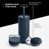 image:imageFellow 16 oz Carter Bundle 3 in 1 Travel Mug with SlideLock Move amp Cold Lids with Straw  ToGo Coffee Tumbler Ceramic Interior amp VacuumInsulated Stainless Steel  Coffee CupsMatte WhiteStone Blue