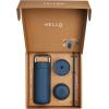 image:imageFellow 16 oz Carter Bundle 3 in 1 Travel Mug with SlideLock Move amp Cold Lids with Straw  ToGo Coffee Tumbler Ceramic Interior amp VacuumInsulated Stainless Steel  Coffee CupsMatte WhiteStone Blue