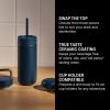 image:imageFellow 16 oz Carter Bundle 3 in 1 Travel Mug with SlideLock Move amp Cold Lids with Straw  ToGo Coffee Tumbler Ceramic Interior amp VacuumInsulated Stainless Steel  Coffee CupsMatte WhiteStone Blue