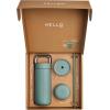 image:imageFellow 16 oz Carter Bundle 3 in 1 Travel Mug with SlideLock Move amp Cold Lids with Straw  ToGo Coffee Tumbler Ceramic Interior amp VacuumInsulated Stainless Steel  Coffee CupsMatte WhiteSmoke Green
