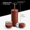 image:imageFellow 16 oz Carter Bundle 3 in 1 Travel Mug with SlideLock Move amp Cold Lids with Straw  ToGo Coffee Tumbler Ceramic Interior amp VacuumInsulated Stainless Steel  Coffee CupsMatte WhiteSienna