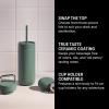 image:imageFellow 16 oz Carter Bundle 3 in 1 Travel Mug with SlideLock Move amp Cold Lids with Straw  ToGo Coffee Tumbler Ceramic Interior amp VacuumInsulated Stainless Steel  Coffee CupsMatte WhiteSmoke Green