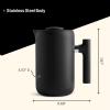 image:imageFellow Clara Insulated Coffee Maker with Enhanced Filtration System  Portable French Press Stainless Steel  24 oz Carafe  Matte Black