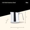 image:imageFellow Eddy Steaming Pitcher  Milk Frother Pitcher with Fluted Spout Premium Barista Tools for Precision Latte Art 188 Stainless Steel Graphite 18oz JugPolished Steel