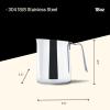 image:imageFellow Eddy Steaming Pitcher  Milk Frother Pitcher with Fluted Spout Premium Barista Tools for Precision Latte Art 188 Stainless Steel Graphite 18oz JugPolished Steel