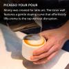 image:imageFellow Monty Milk Art Cups Bundle  Matte White with Copper Base  Double Wall Ceramic Cappuccino Mugs  65oz amp 11oz  Set of 2