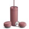 image:imageFellow 16 oz Carter Bundle 3 in 1 Travel Mug with SlideLock Move amp Cold Lids with Straw  ToGo Coffee Tumbler Ceramic Interior amp VacuumInsulated Stainless Steel  Coffee CupsMatte WhiteDesert Rose