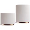 image:imageFellow Monty Milk Art Cups Bundle  Matte White with Copper Base  Double Wall Ceramic Cappuccino Mugs  65oz amp 11oz  Set of 2