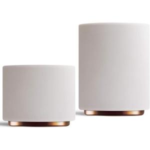 image:imageFellow Monty Milk Art Cups Bundle  Matte White with Copper Base  Double Wall Ceramic Cappuccino Mugs  65oz amp 11oz  Set of 2