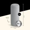 image:imageFellow 16 oz Carter Move Travel Mug  VacuumInsulated Stainless Steel Travel Coffee Mug  Coffee Tumbler with Ceramic Interior and Splash Guard  Sand DuneMatte Grey