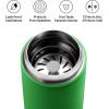 image:imageFellow 16 oz Carter Move Travel Mug  VacuumInsulated Stainless Steel Travel Coffee Mug  Coffee Tumbler with Ceramic Interior and Splash Guard  Sand DuneSporty Green