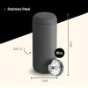 image:imageFellow 16 oz Carter Move Travel Mug  VacuumInsulated Stainless Steel Travel Coffee Mug  Coffee Tumbler with Ceramic Interior and Splash Guard  Sand DuneSlate Gray