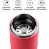 image:imageFellow 16 oz Carter Move Travel Mug  VacuumInsulated Stainless Steel Travel Coffee Mug  Coffee Tumbler with Ceramic Interior and Splash Guard  Sand DuneCoral Crush