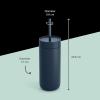 image:imageFellow 20 oz Carter Cold Tumbler  SpillResistant Straw Lid Stainless Steel VacuumInsulated Cup with Ceramic Interior and Reusable Straw for Cold Drinks Fits Cup HoldersDishwasher SafeMatte GreyStone Blue