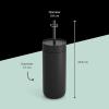image:imageFellow 20 oz Carter Cold Tumbler  SpillResistant Straw Lid Stainless Steel VacuumInsulated Cup with Ceramic Interior and Reusable Straw for Cold Drinks Fits Cup HoldersDishwasher SafeMatte GreyMatte Black