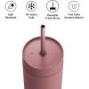 image:imageFellow 20 oz Carter Cold Tumbler  SpillResistant Straw Lid Stainless Steel VacuumInsulated Cup with Ceramic Interior and Reusable Straw for Cold Drinks Fits Cup HoldersDishwasher SafeMatte GreyDesert Rose