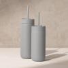 image:imageFellow 20 oz Carter Cold Tumbler  SpillResistant Straw Lid Stainless Steel VacuumInsulated Cup with Ceramic Interior and Reusable Straw for Cold Drinks Fits Cup HoldersDishwasher SafeMatte Greymattegrey