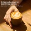 image:imageFellow Pirch Espresso Shot Glass 35 oz Set of 2 Amber Artisanal Espresso Cups Handcrafted Soda Lime Glass  Heat Retaining Dishwasher amp Microwave Safe for Latte Art amp CoffeeGarnet