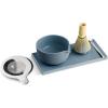 image:imageFellow Matcha Set Complete Matcha Tea Kit with Ceramic Bowl Bamboo Whisk amp Stand Stainless Steel Spoon Sifter amp Tea Tray Hazy Blue SetHazy Blue