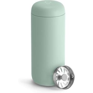 image:imageFellow 16 oz Carter Move Travel Mug  VacuumInsulated Stainless Steel Travel Coffee Mug  Coffee Tumbler with Ceramic Interior and Splash Guard  Sand DuneMint Chip