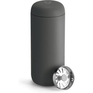 image:imageFellow 16 oz Carter Move Travel Mug  VacuumInsulated Stainless Steel Travel Coffee Mug  Coffee Tumbler with Ceramic Interior and Splash Guard  Sand DuneSlate Gray