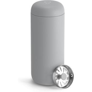 image:imageFellow 16 oz Carter Move Travel Mug  VacuumInsulated Stainless Steel Travel Coffee Mug  Coffee Tumbler with Ceramic Interior and Splash Guard  Sand DuneMatte Grey