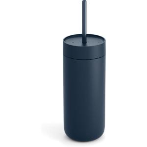 image:imageFellow 20 oz Carter Cold Tumbler  SpillResistant Straw Lid Stainless Steel VacuumInsulated Cup with Ceramic Interior and Reusable Straw for Cold Drinks Fits Cup HoldersDishwasher SafeMatte GreyStone Blue