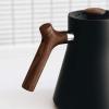 image:imageFellow Stagg EKG Pro Electric Gooseneck Kettle  PourOver Coffee and Tea Pot Stainless Steel Quick Heating Desert Rose with Maple Wood Handle 09 LiterMatte Black with Walnut Handle  Lid Pull