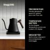 image:imageFellow Stagg EKG Pro Electric Gooseneck Kettle  PourOver Coffee and Tea Pot Stainless Steel Quick Heating Desert Rose with Maple Wood Handle 09 LiterMatte Black with Walnut Handle  Lid Pull