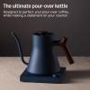 image:imageFellow Stagg EKG Pro Electric Gooseneck Kettle  PourOver Coffee and Tea Pot Stainless Steel Quick Heating Desert Rose with Maple Wood Handle 09 LiterStone Blue with Walnut Handle
