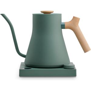 image:imageFellow Stagg EKG Pro Electric Gooseneck Kettle  PourOver Coffee and Tea Pot Stainless Steel Quick Heating Desert Rose with Maple Wood Handle 09 LiterSmoke Green with Maple Wood Handle