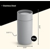 image:imageFellow Carter Move Mug with 360 Sip Lid  Open Top Coffee ToGo Tumbler with Ceramic Interior VacuumInsulated Stainless Steel Matte Grey 12 oz CupMatte Grey