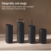 image:imageFellow Carter Slide Ceramic Lined Travel Coffee Mug 12 oz OneHanded Lid  No Metallic Taste Stainless Steel Coffee Tumbler LeakProof Hot 6Hr Cold 6Hr BPAFree Dishwasher Safe SiennaMatte White