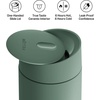 image:imageFellow Carter Slide Ceramic Lined Travel Coffee Mug 12 oz OneHanded Lid  No Metallic Taste Stainless Steel Coffee Tumbler LeakProof Hot 6Hr Cold 6Hr BPAFree Dishwasher Safe SiennaSmoke Green