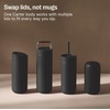 image:imageFellow Carter Slide Ceramic Lined Travel Coffee Mug 12 oz OneHanded Lid  No Metallic Taste Stainless Steel Coffee Tumbler LeakProof Hot 6Hr Cold 6Hr BPAFree Dishwasher Safe SiennaSmoke Green