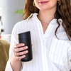 image:imageFellow Carter Slide Ceramic Lined Travel Coffee Mug 12 oz OneHanded Lid  No Metallic Taste Stainless Steel Coffee Tumbler LeakProof Hot 6Hr Cold 6Hr BPAFree Dishwasher Safe SiennaMatte White